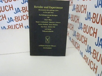 Revolte und Experimente Otto F., Best: