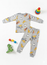 Super Soft Fleece Lined Kids Pajama Lounge Wear Set - Ultimate Comfort 