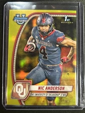 🔥Nic Anderson 2024 Bowman University U Chrome Gold 39/75 Oklahoma #136