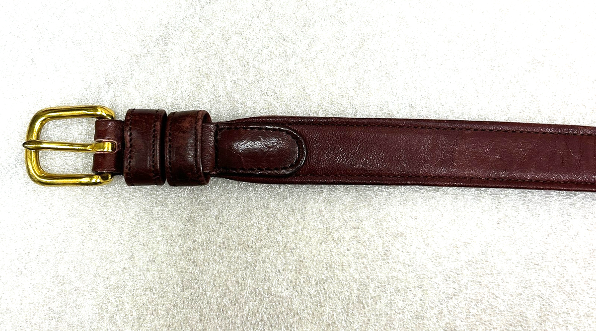 Coach Burgundy Glove Tanned Leather Belt Coach Mens Burgundy Made in New York City Glove Tanned  main image 4