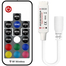 17 Key RF Wireless Remote LED Controller DC 5V/12V/24V Mini 4Pin Fits 5050