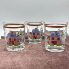 3  Heartland Village Glass Tumblers Double Old Fashion   by International