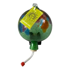 Hummingbird Feeder Hand Blown Art Glass Green Multi-Color Stephen KITRAS Canada