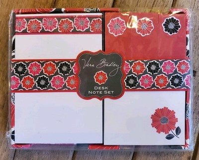 RARE RETIRED Vera Bradley Desk Note Set W/Stickies. Cherry Blossoms NEW Sealed