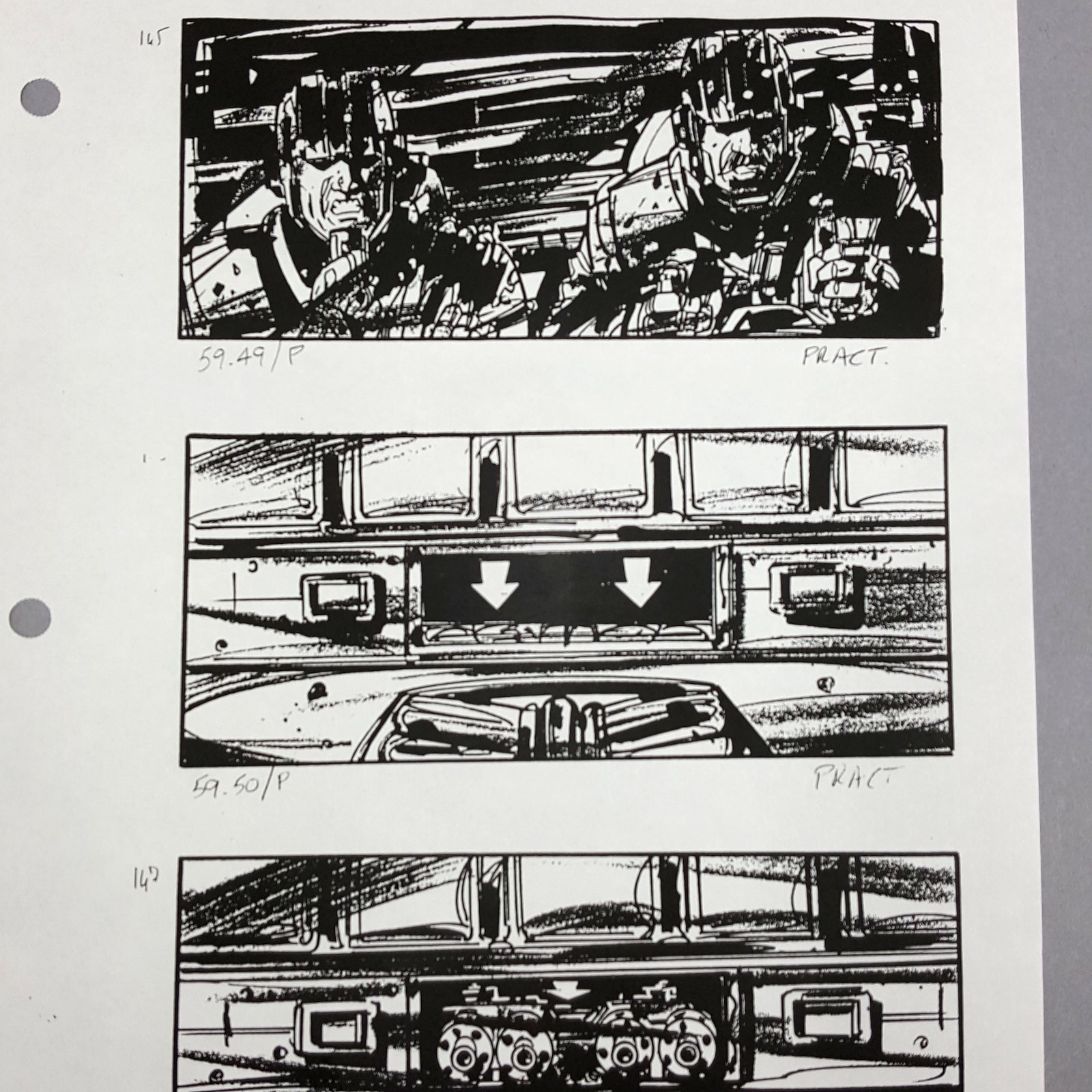Image 4 of The Fifth Element - Production Used Storyboard, Cab Chase 165-167 , COA