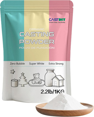 Casting Powder 1 Kg, White Plaster Gypsum for Silicone Molds, DIY Craft Use