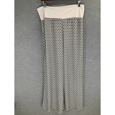 Bryn Walker Italian Fabric Geometric Print Wide Leg Palazzo Pants Stretchy Sz M