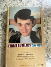 Ferris Bueller’s Day Off Book First Printing, Org. Sell Sticker/80s memorabilia 