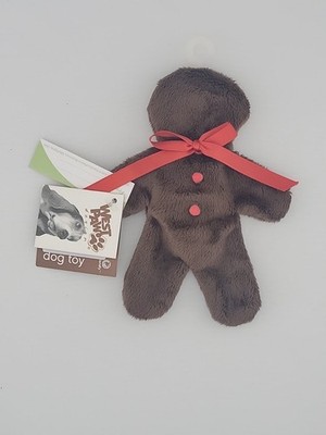 West Paw Tiny Ginger Unstuffed Squeaky Dog Toy- Brown
