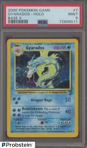 2000 Pokemon Game Base II #7 Gyarados Holo PSA 9 MINT