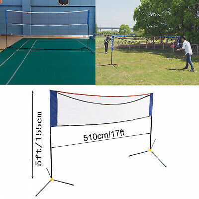 20ft Beach Badminton Volleyball Tennis Net Kit Stand Carry Bag Kid Home Sports 