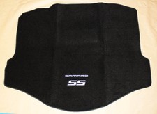 New Black Trunk Mat 2010 - 2015 Camaro Embroidered Double Logo And Ss In Silver