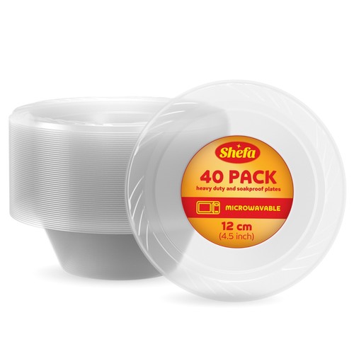 SHEFA 40pcs 5oz Clear Bowls Microwave Safe Best for Outdoor Parties or Camping - Picture 2 of 7