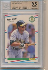 1988 Fleer Glossy Update Walt Weiss (Rookie Card) (#U-56) BGS9.5 BGS