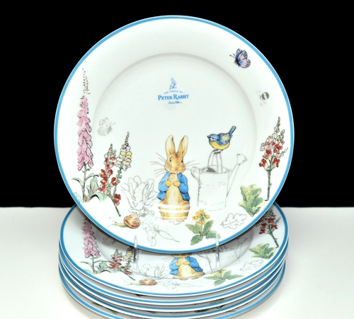 Zrike, Beatrix Potter, Peter Rabbit 6 DINNER PLATES Bunny, Easter, 10 5 ...