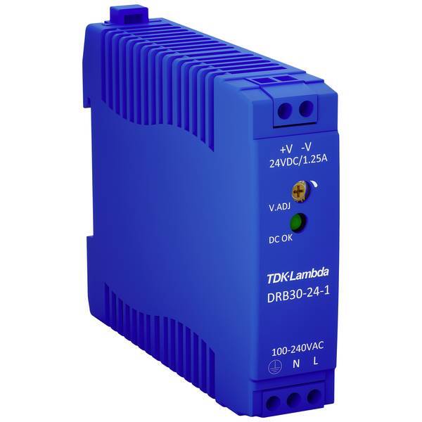 TDK-Lambda DRB30-24-1   Alimentatore per guida DIN 24 V/DC 1.25 A 30 W Num. usci