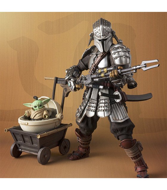 Figurine Star Wars Mandalorian Ronin Grogu statuette manga Beskar Armor 25cm