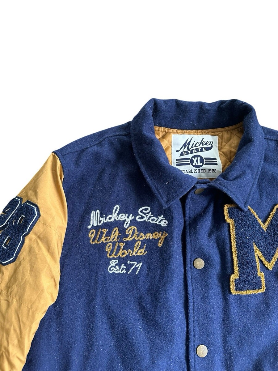 Rare Vintage Mickey State Disneyland Resort Navy Blue Varsity