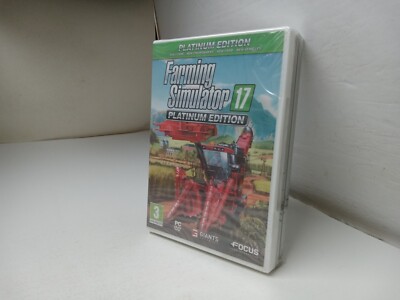 NEW  FARMING SIMULATOR 17 PLATINUM WINDOWS 7/8/10 W/STEEL BOOK PC DVD ROM