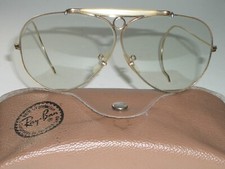 1960's VINTAGE B L RAY-BAN 1/10 12K GF GRAY TRANSITION LENS SHOOTERS SUNGLASSES