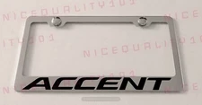 Accent Stainless Steel Chrome Finished License Plate Frame Holder