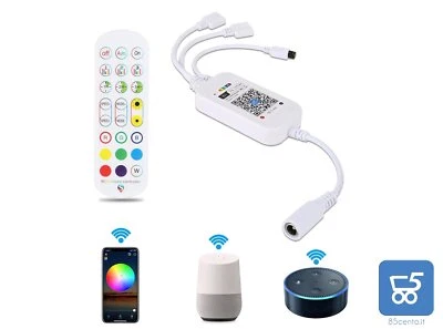 NO BRAND Controller WIFI Smart Strisce LED Ricevitore Wireless Telecomando IR 24T APP