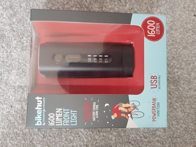 bikehut 1600 lumen front bike light