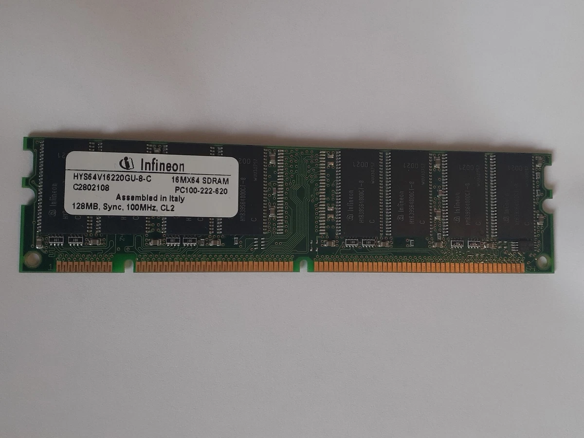 Micron MEMORY, MT8LSDT1664AG-10EB1 PC100-222-620 128MB, SYNCH