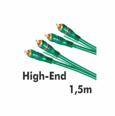 Cinchkabel 1,5m Stereo vergoldet - HIGH END - Premium
