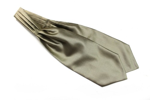 Dusty Gold Silk Men's Cravat Ascot Gift Box A087 - Picture 3 of 9