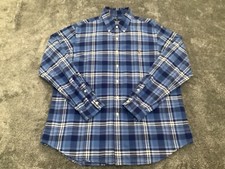 Ralph Lauren Shirt Mens XL Blue Pony Colorful Plaid Long Sleeve Button Up
