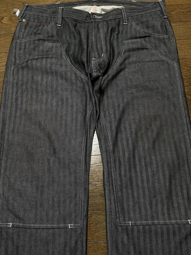 Iron Heart Double Knee Herringbone Work Pants W52cm/L… Gem