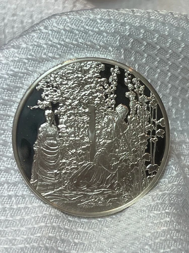 1979 FM Sterling Silver 31.09 Grams Proof Hollyhocks  Eastman Johnson