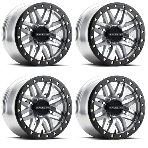 4 ATV/UTV Wheels Set 15in Raceline Ryno Beadlock Machined 4/137 5+2 TER - Foto 1 di 4