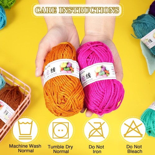 66 Rolls Yarn for Knitting 2887 Yards Knitting Acrylic Yarn Mini Soft Crochet... - Picture 3 of 7