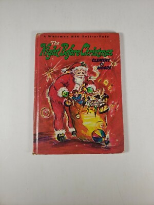Vintage THE NIGHT BEFORE CHRISTMAS by Clement C Moore Big Tell-a-Tale ...