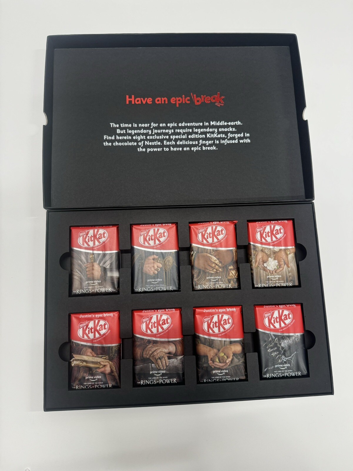 Rings Of Power kit kats From premiere Night Limited Edition Justin Doble Ticket