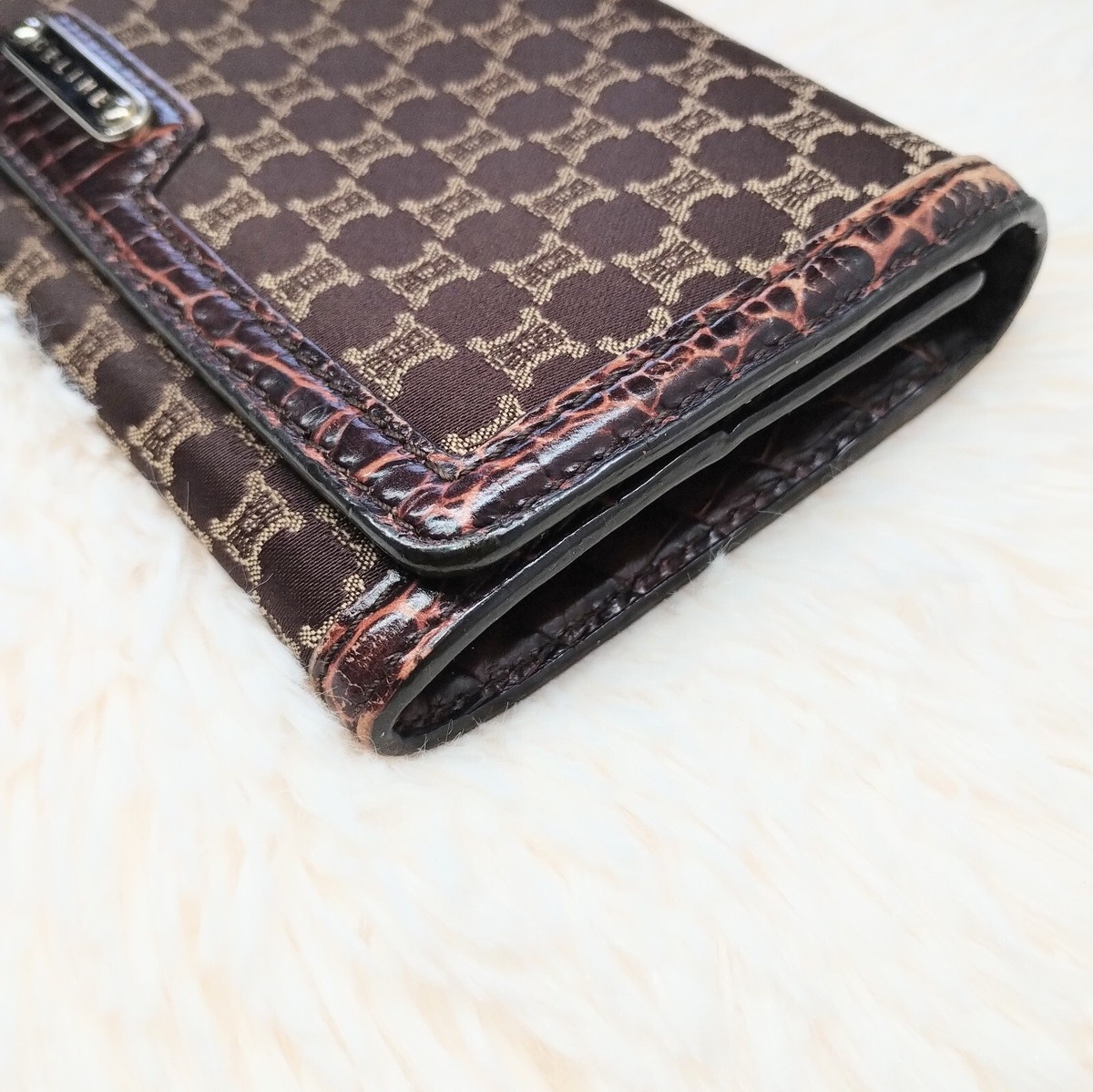 Celine Old Celine Macadam stamped long Wallet from JAPAN | eBay