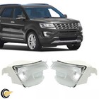 Pair LH+RH Halogen Front Bumper Driving Fog Light Lamp For Ford Explorer 2016-19