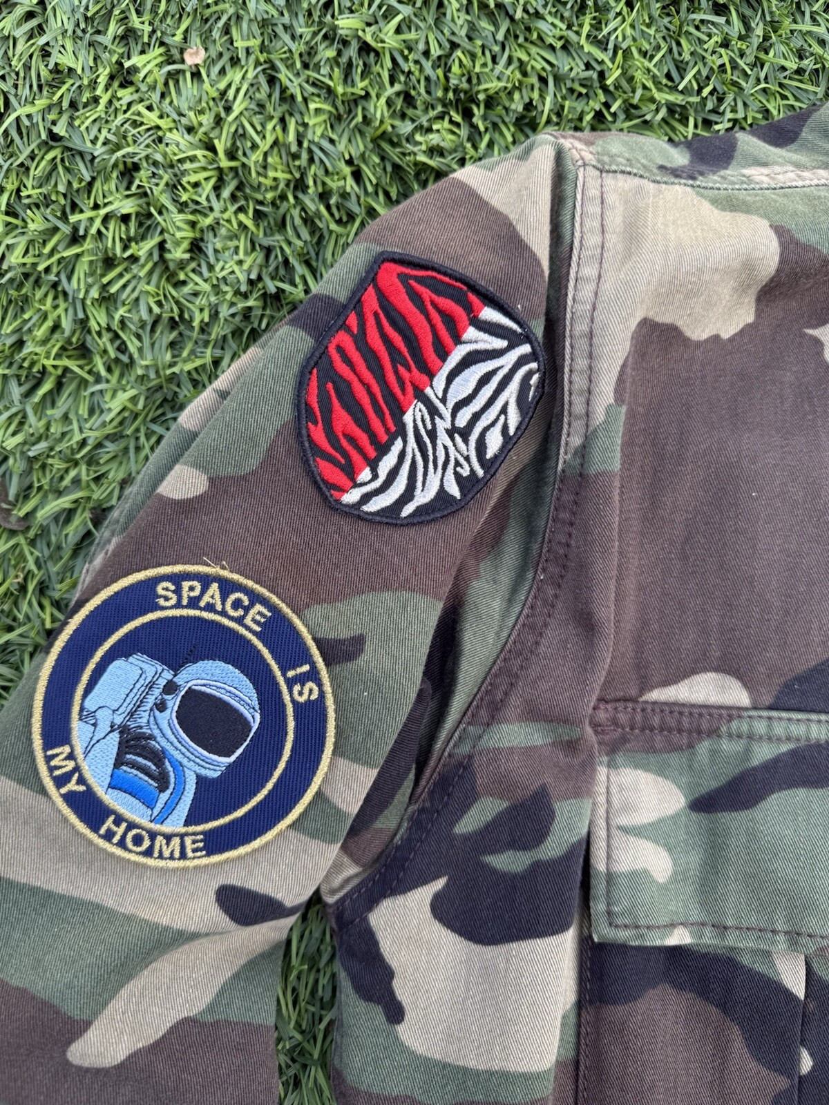 Giacca mimetica usata ONCE YSL Saint Laurent SS16 M65 taglia S