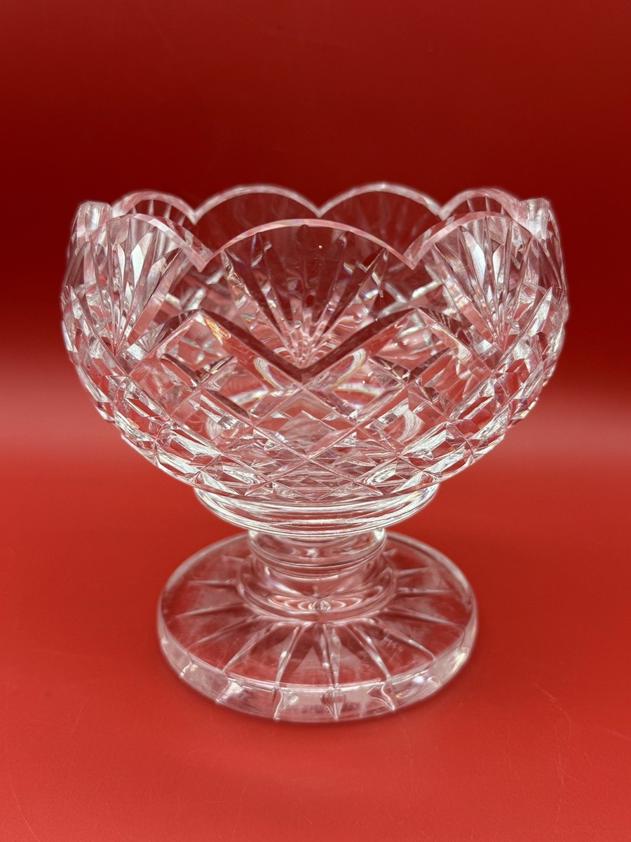 Vintage WATERFORD Crystal Candy Dish Footed Fruit Bowl 5.5” Tall 
