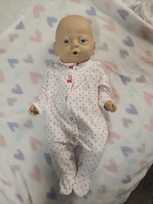 Vtg.  1988 Emson Vinyl New Born Baby Girl Anatomically Correct Lifelike Doll 19''