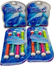 Light Up Dive Game and 4 Dive Sticks Pool Toy Set 2 Packs of Each NEW