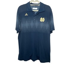 Adidas Men's Notre Dame Fighting Irish Navy Blue Sideline Polo Shirt Size XL
