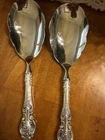 Two WALLACE Sterling Silver GRAND VICTORIAN HH Scalloped Serving Spoon