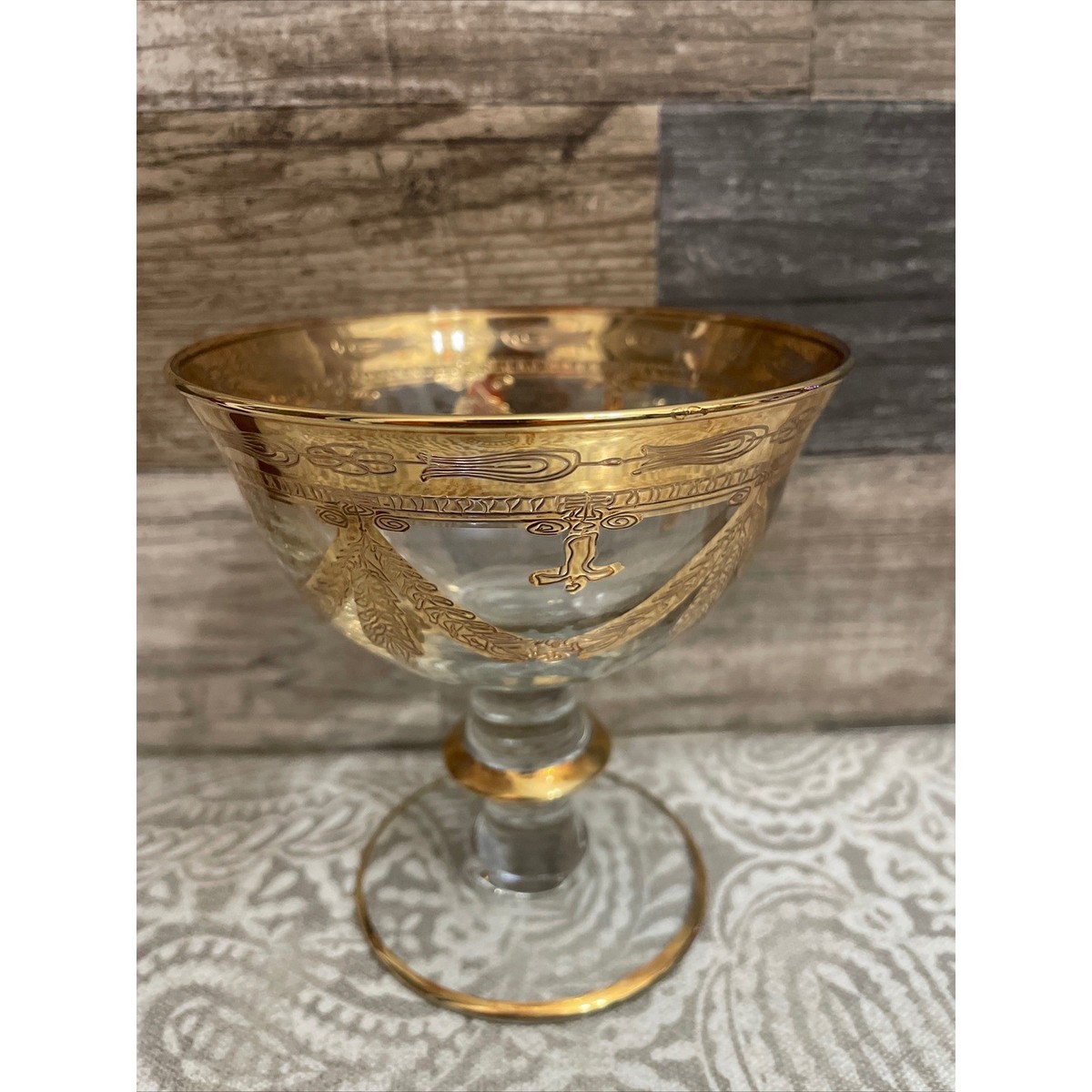 24K Gold Trimmed Vintage Luxury Design Renaisance INTERGLASS  display picture 1