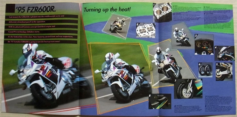 YAMAHA FZR600R MOTORCYCLE Sales Brochure c1996 #3MC-0107016-95E - Image 3 of 3