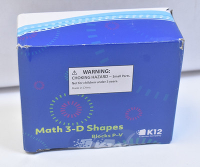 K12 Management Math 3-D Shapes Set Homeschooling Kit Assorted Colors Kit