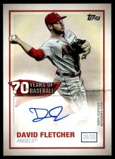2021 Topps 70 Years of Baseball Autographs David Fletcher Auto Los Angeles