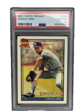 Topps 1991 Chuck Crim #644 Tiffany Collector's Edition PSA 10 Brewers Baseball